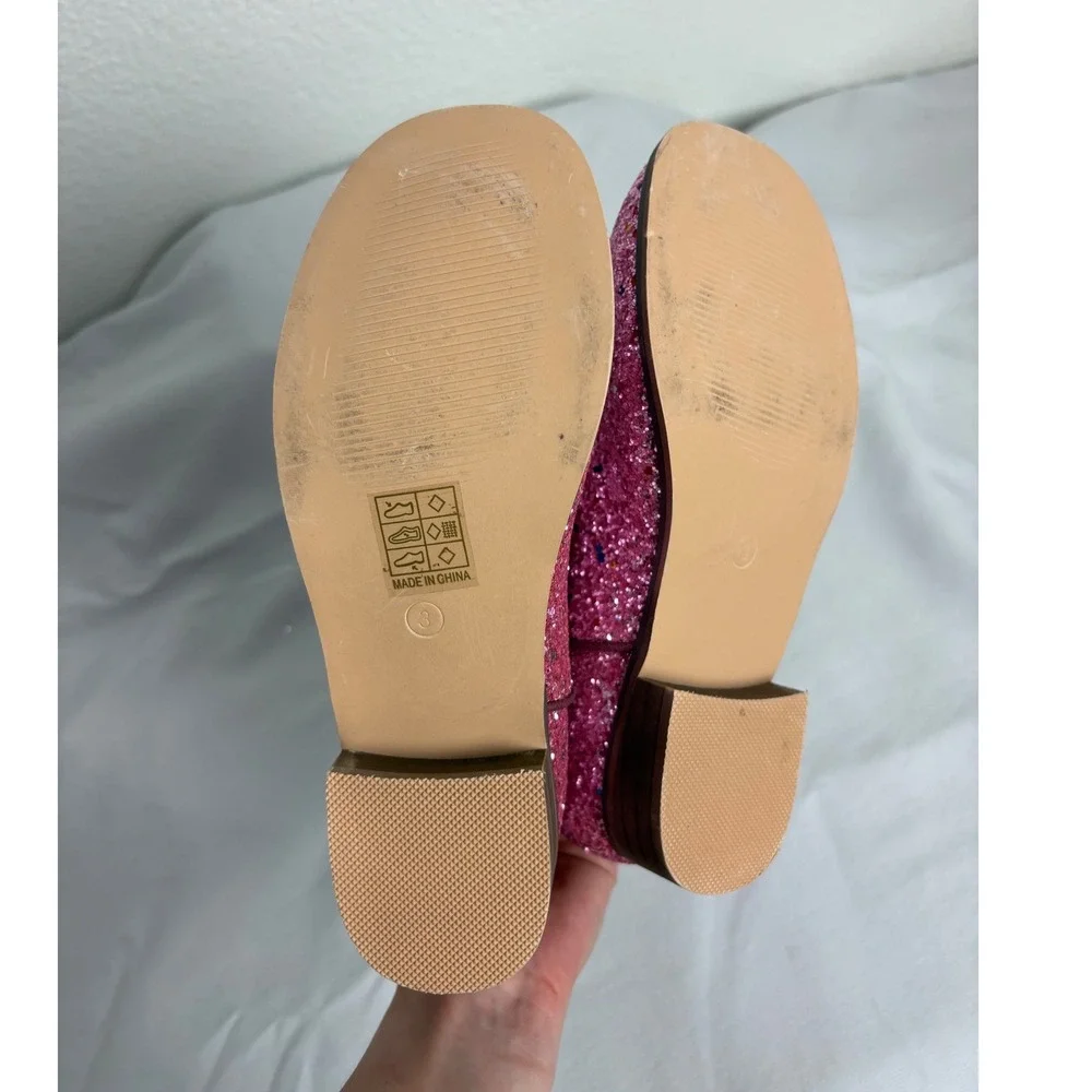 Sparkly Pink Glitter Embroidered Cowboy‎ Boots Girl's Size 3 Country Western